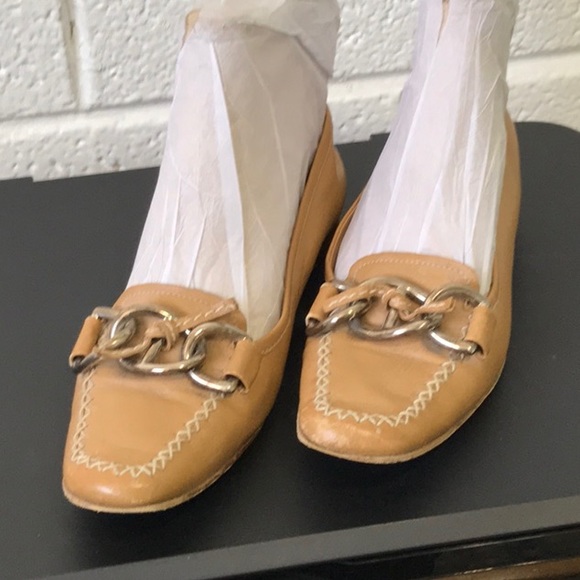 Prada Shoes - Sale! 🤪Vintage PRADA loafers 👞 size 6 tan / light brown silver accent